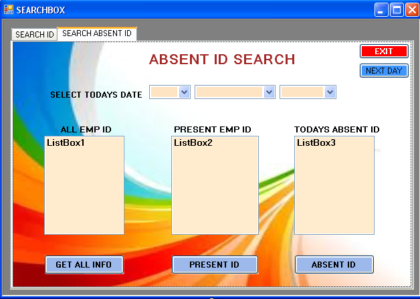 SEARCH FOR ABSENT ID