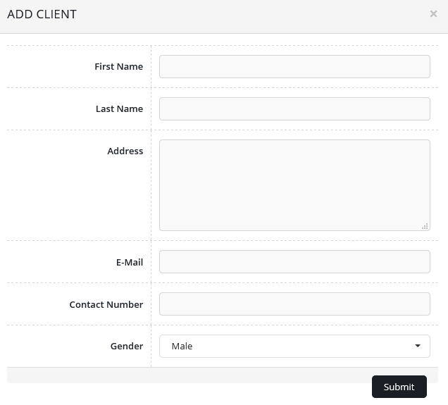 Add Client Form