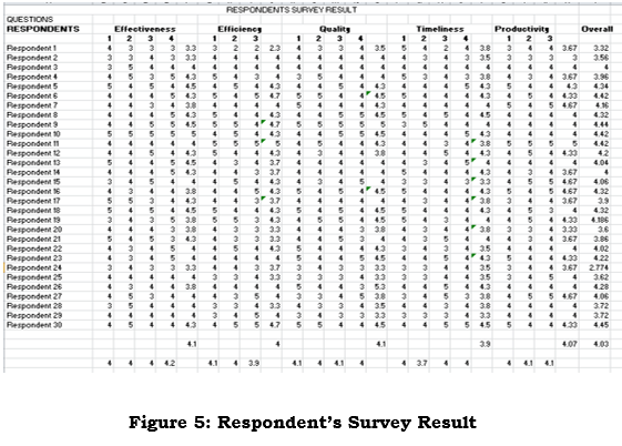 Respondents Survey Result