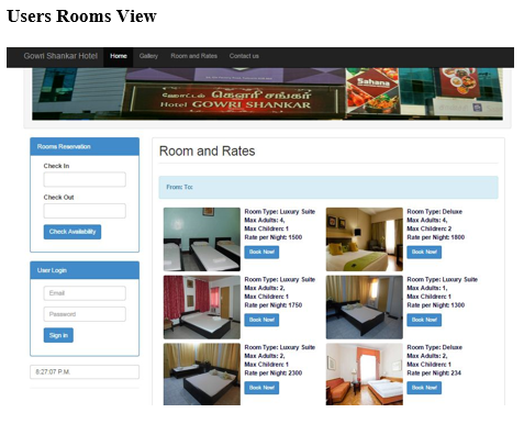 Users Room View